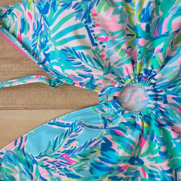 Lilly Pulitzer Brenta tankini top in Blue Ibiza Cabana Cocktail. Size 10 - Picture 3 of 4